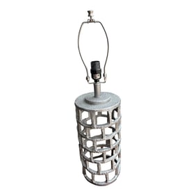 1990s Geometric Iron Lamp