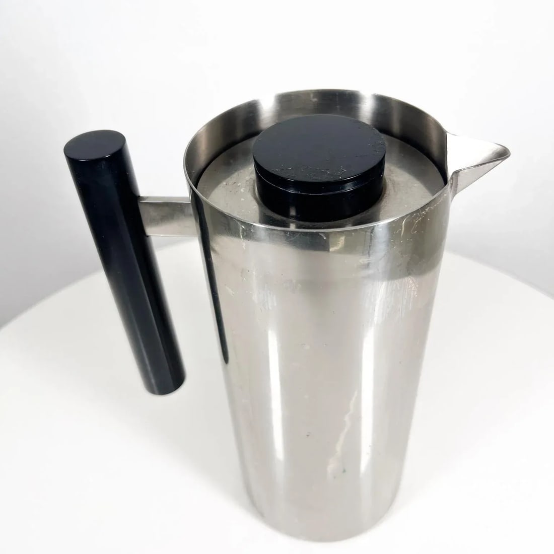 1950s Smith Metal Arts Stainless Modern Pitcher Carafe Buffalo Ny - 13