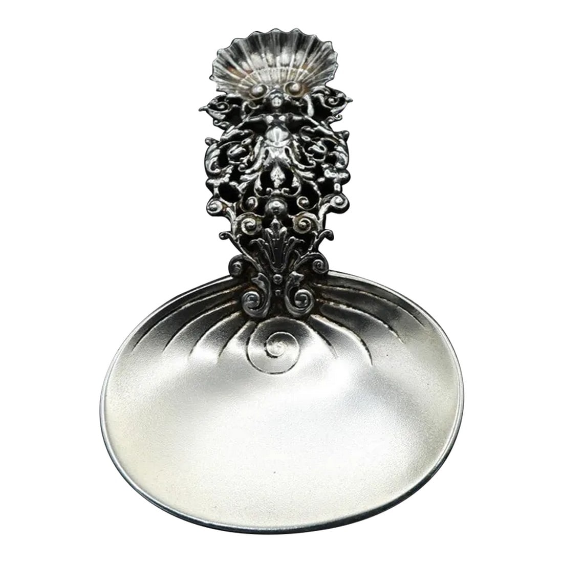 Antique Gorham Sterling Silver Nude Female Art Nouveau Wine Tasting Tester Nut Serving Spoon 1890 (1 of 8)