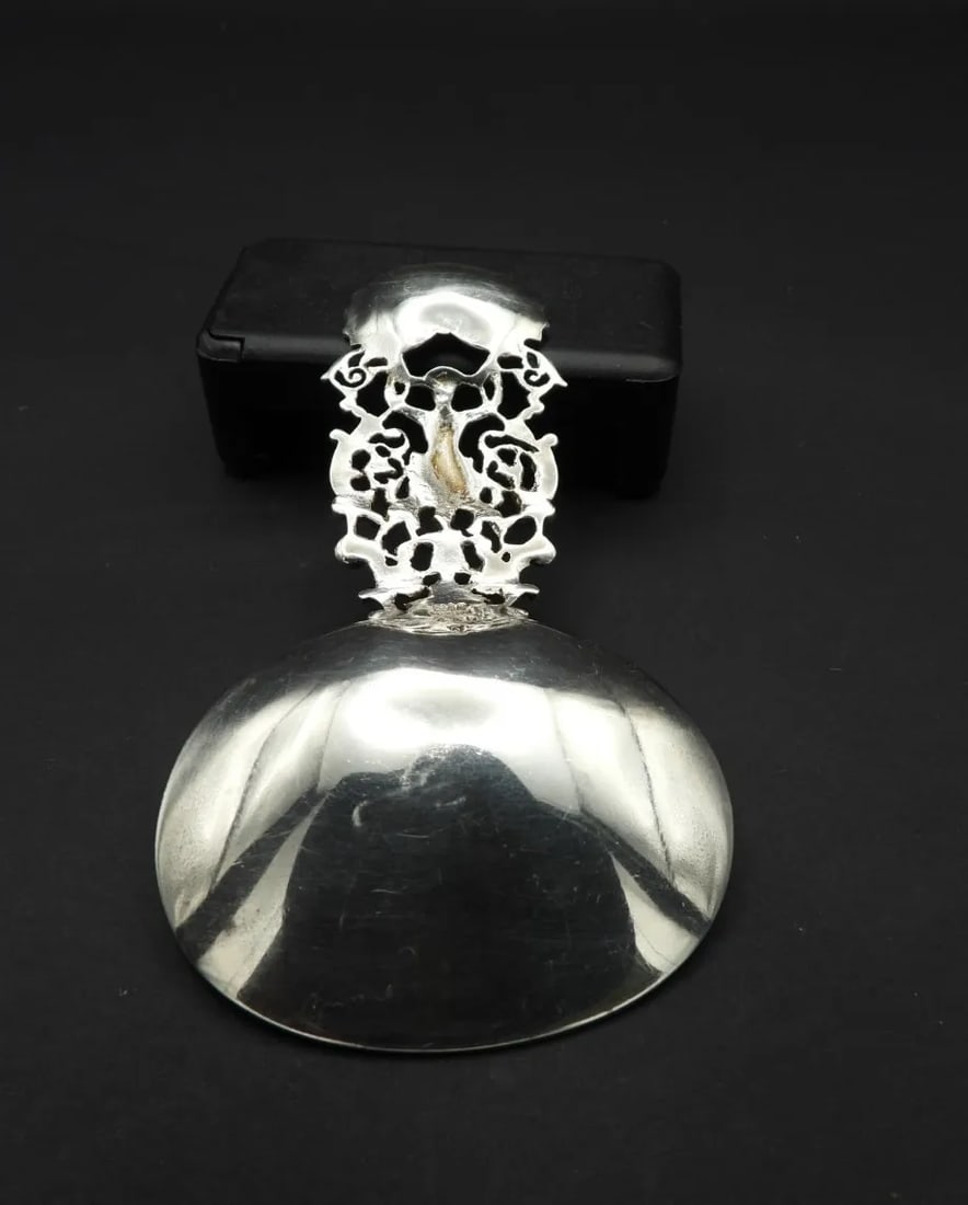 Antique Gorham Sterling Silver Nude Female Art Nouveau Wine Tasting Tester Nut Serving Spoon 1890 - 3