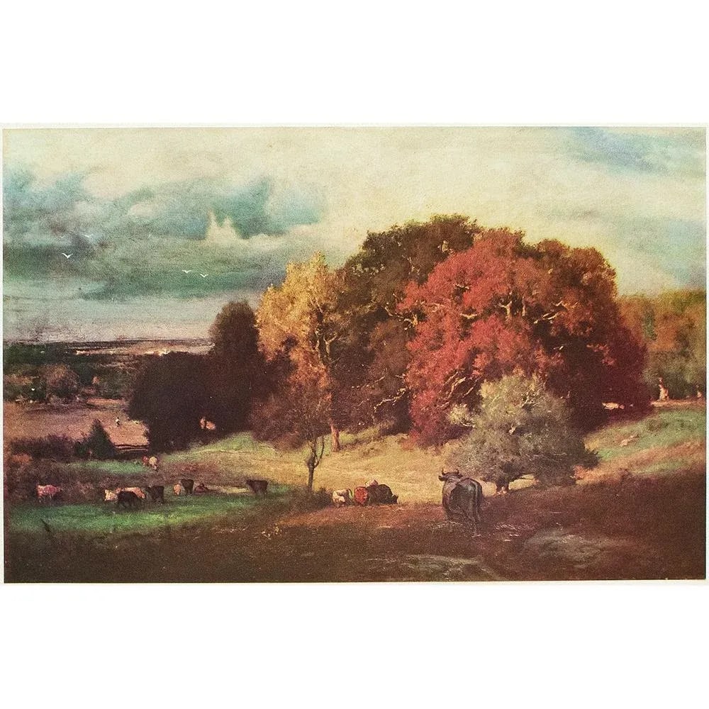 1950s After George Innes, "Autumn Oaks" Full-Color Pirnt - 9