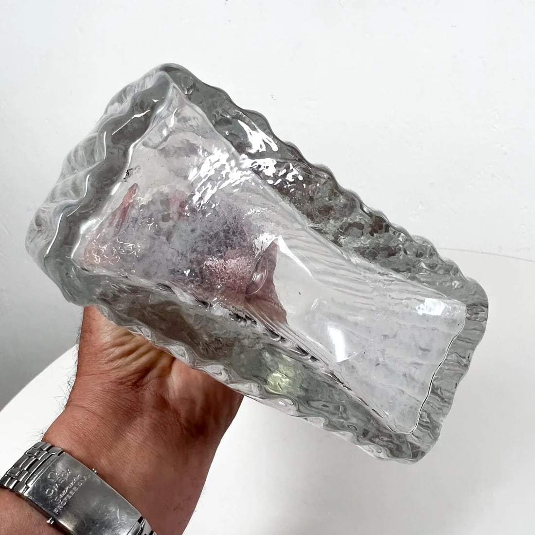 1940s Art Deco Leaded Glass Crystal Decanter W/ Stopper - 11