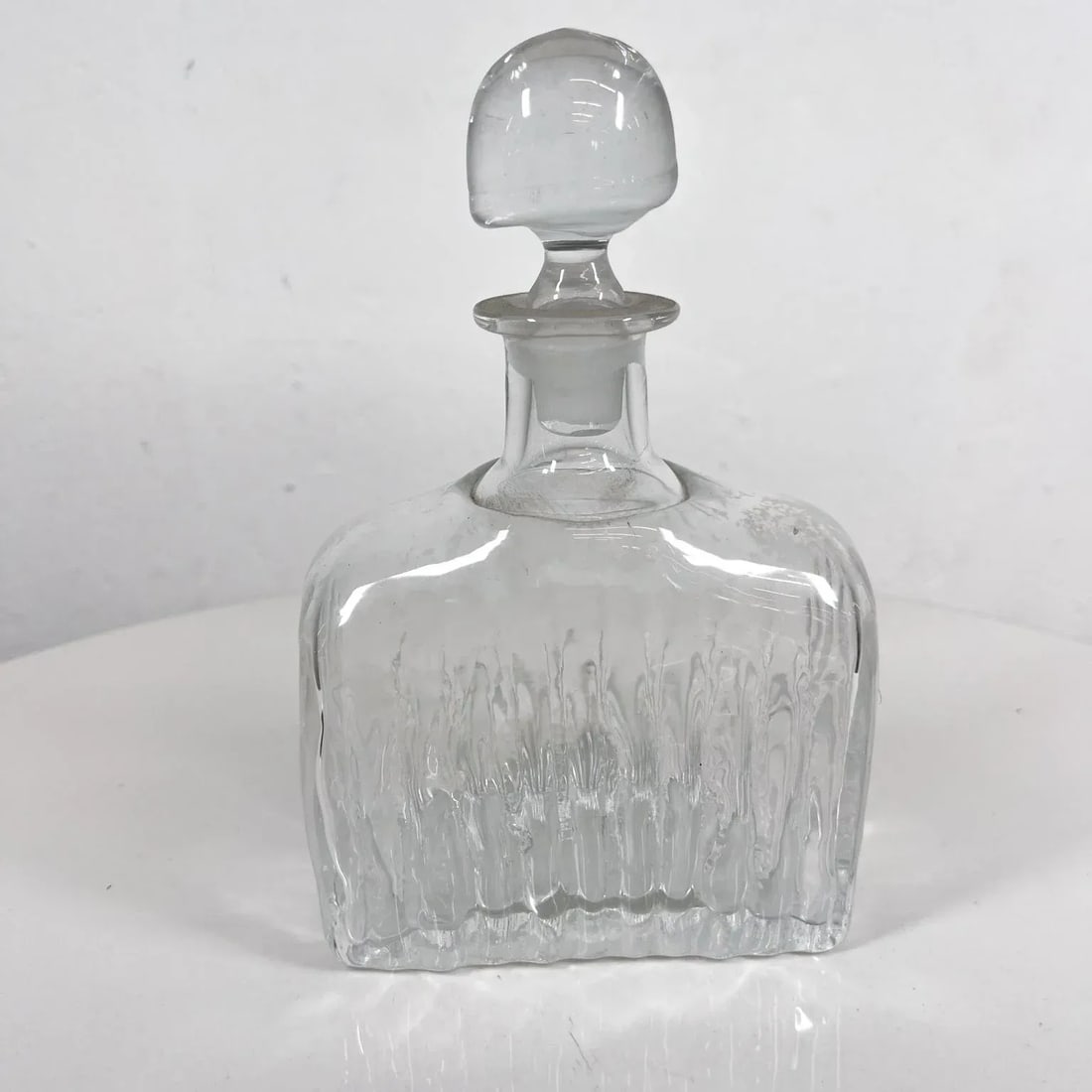 1940s Art Deco Leaded Glass Crystal Decanter W/ Stopper - 13