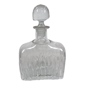 1940s Art Deco Leaded Glass Crystal Decanter W/ Stopper