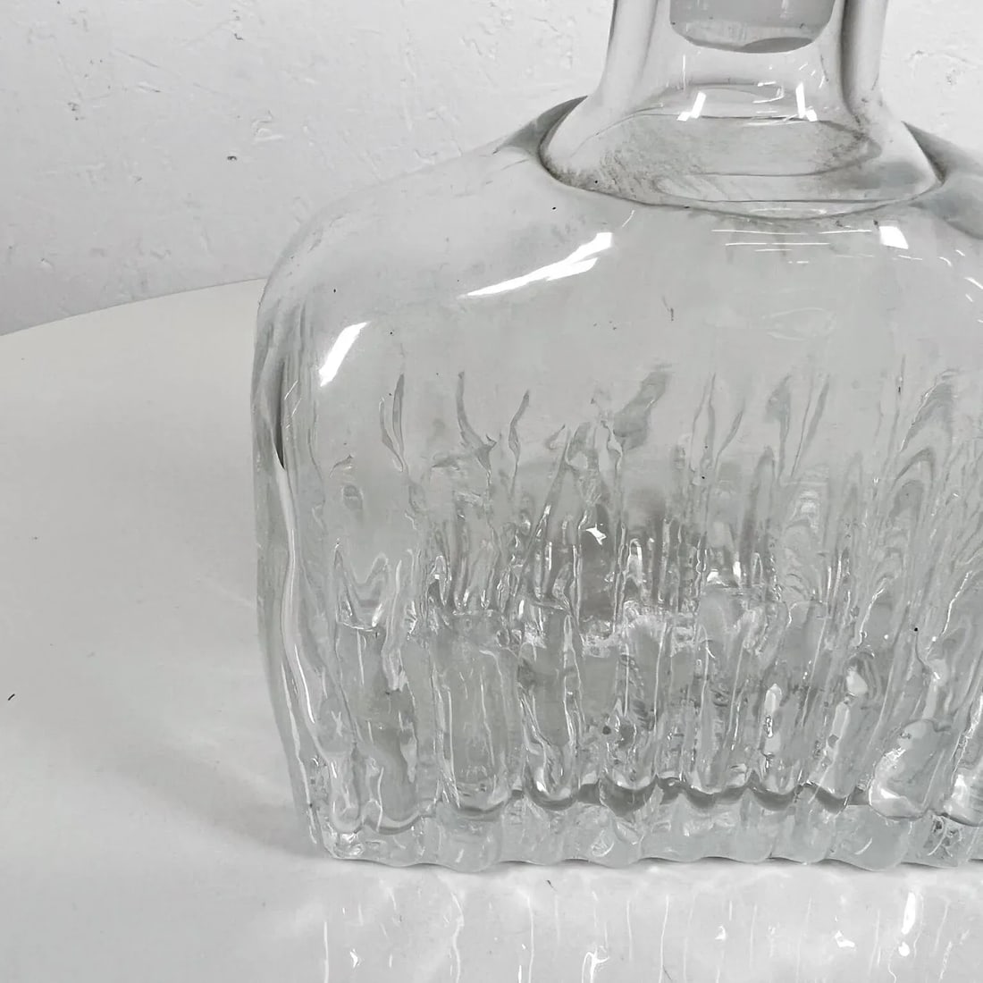 1940s Art Deco Leaded Glass Crystal Decanter W/ Stopper - 4