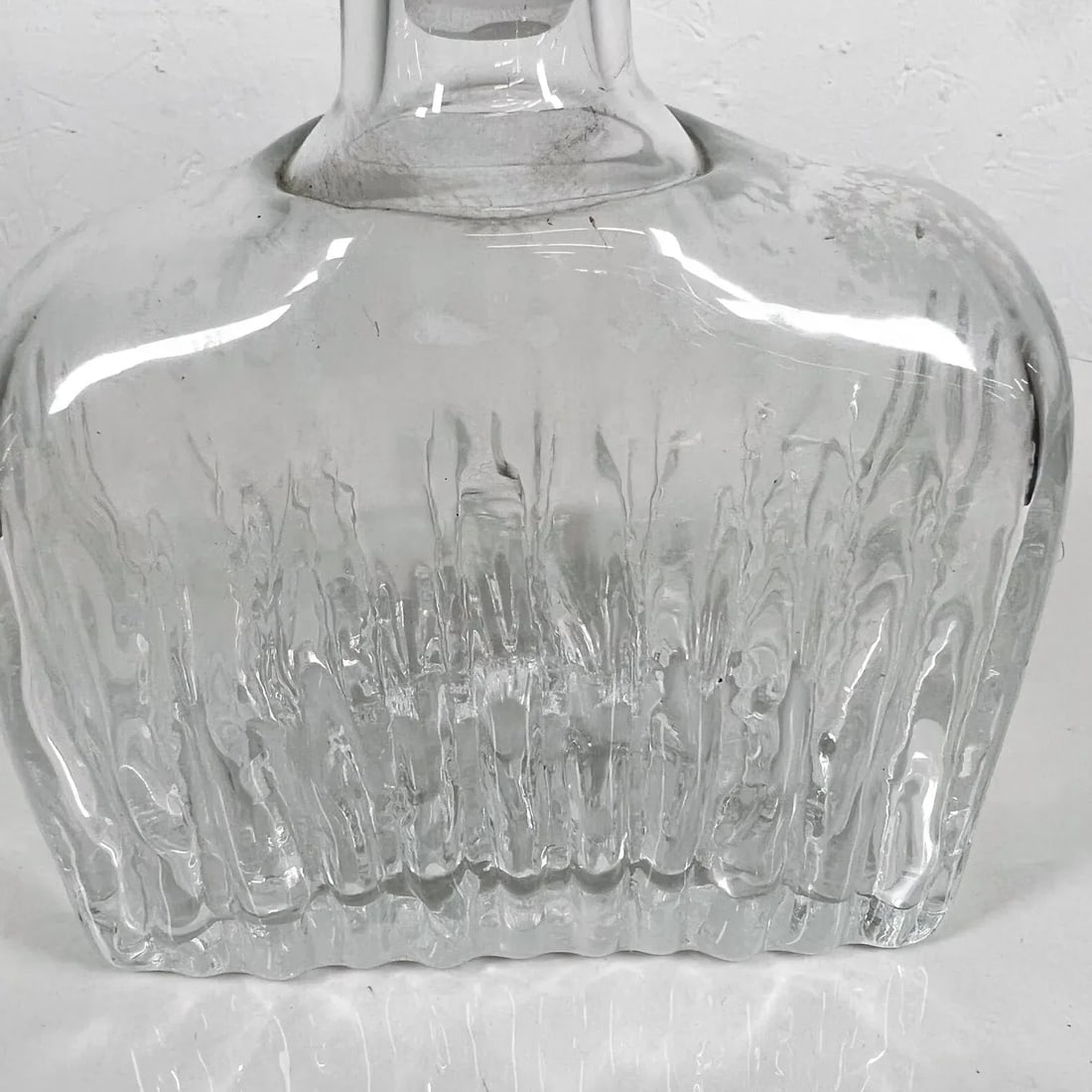 1940s Art Deco Leaded Glass Crystal Decanter W/ Stopper - 5
