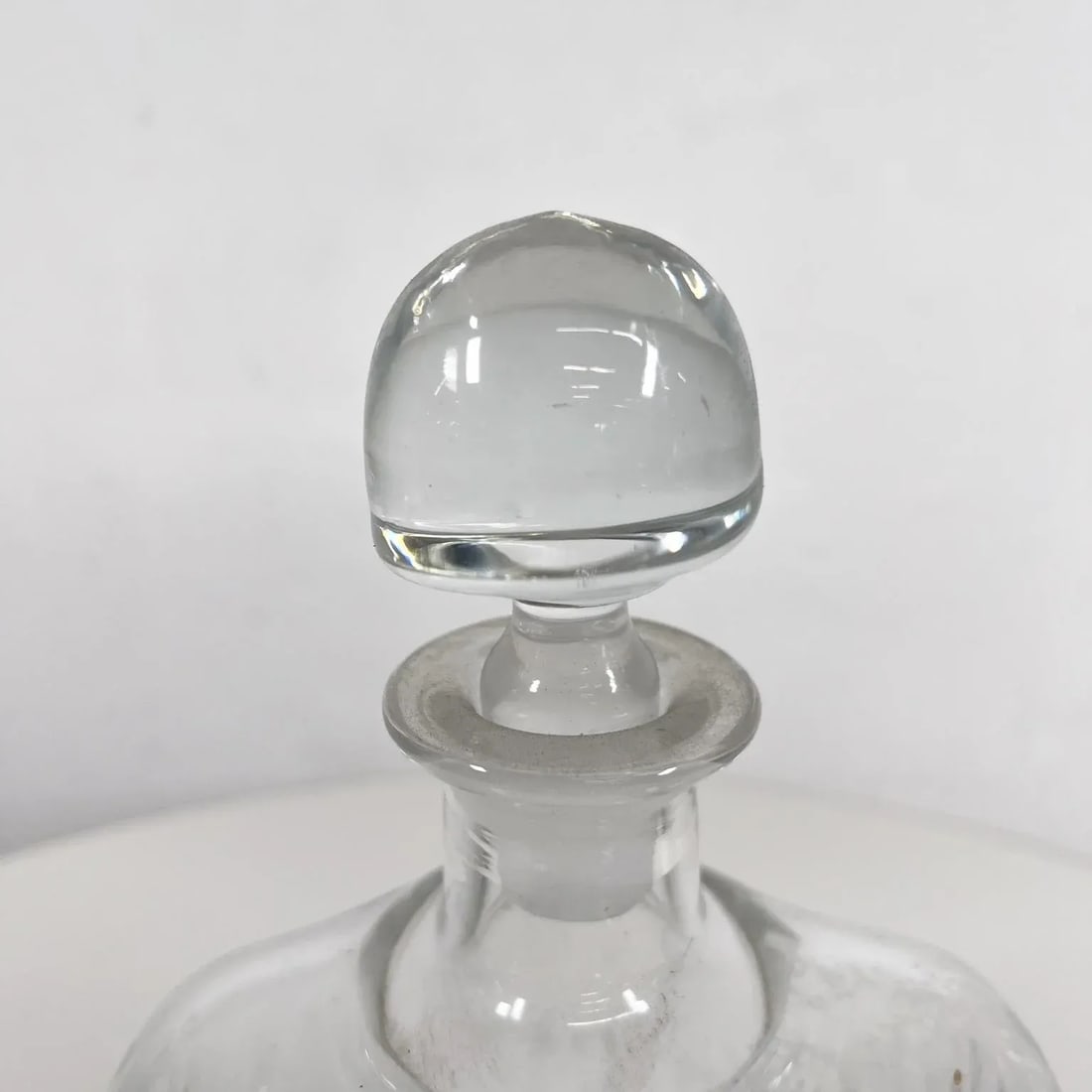 1940s Art Deco Leaded Glass Crystal Decanter W/ Stopper - 9