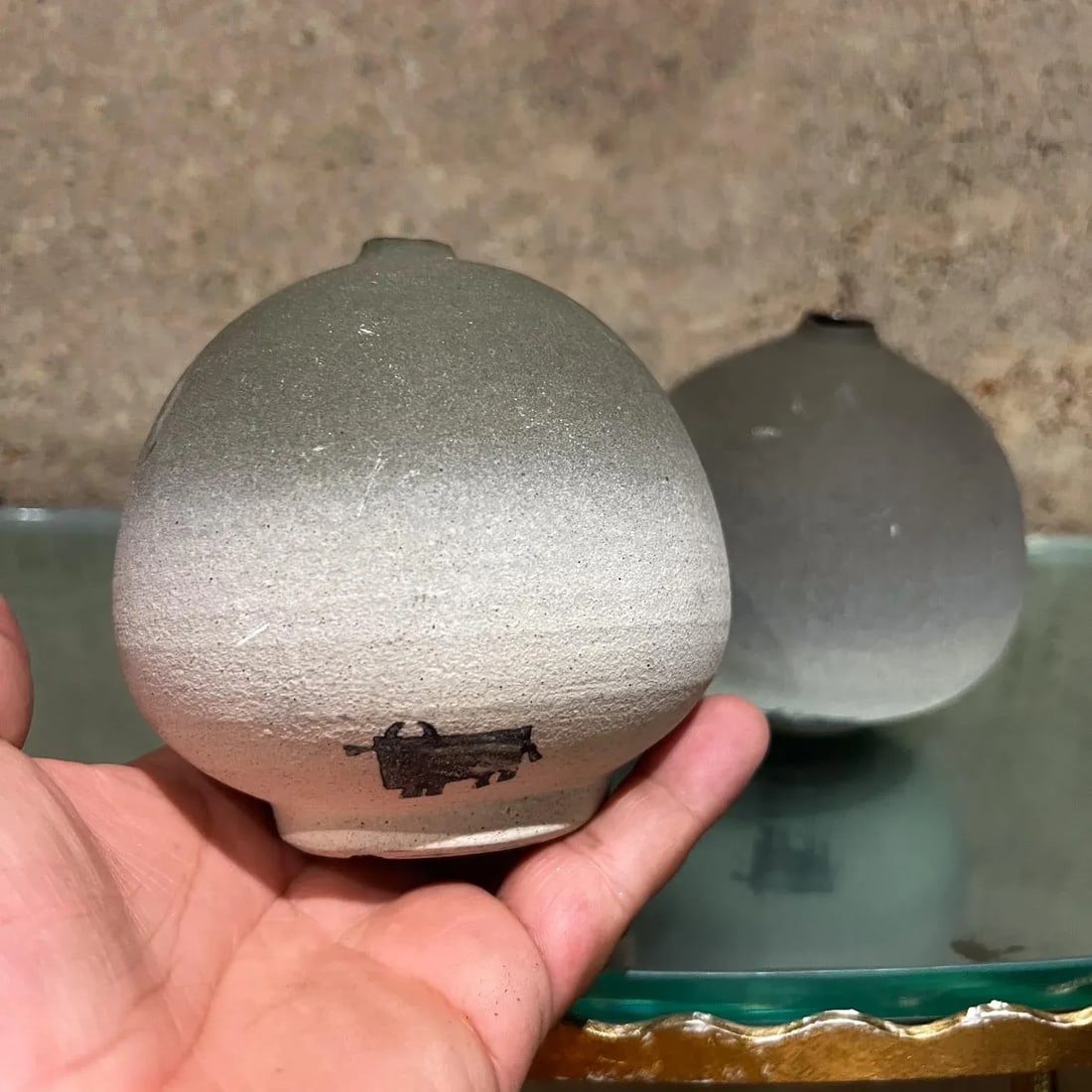 1970s Art Pottery El Toro Weed Pot Bud Vase Pair - 12