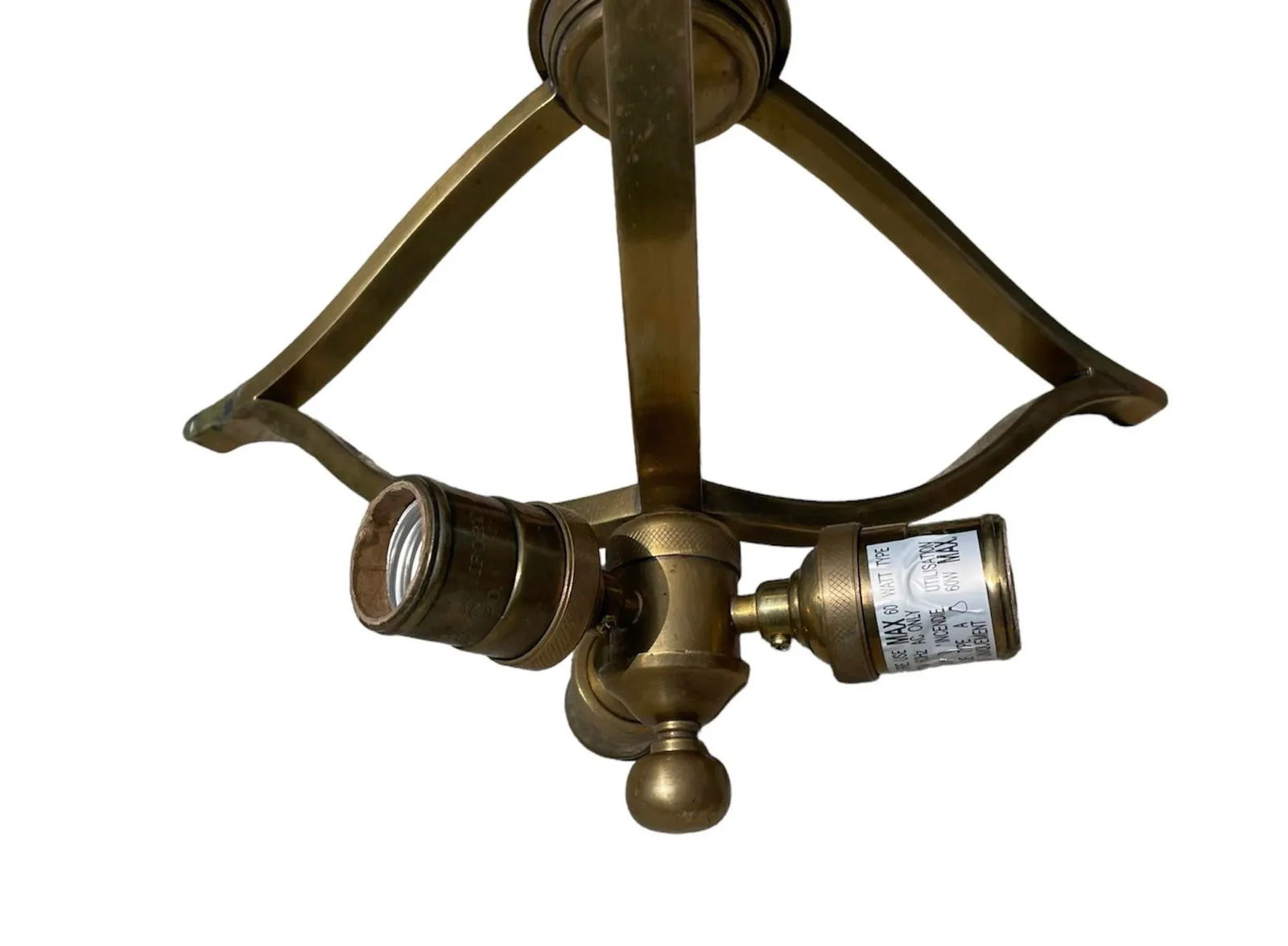 Visual Comfort Brass Three-Arm Pendant - 3