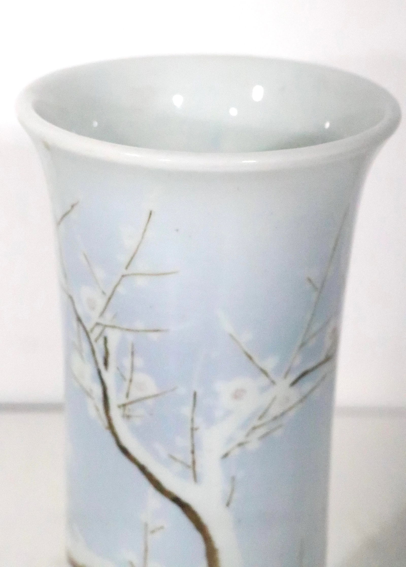 Early 20th C. Blue and White Japanese Ceramic Porcelain Floor Vase Umbrella Cane Stand - 6