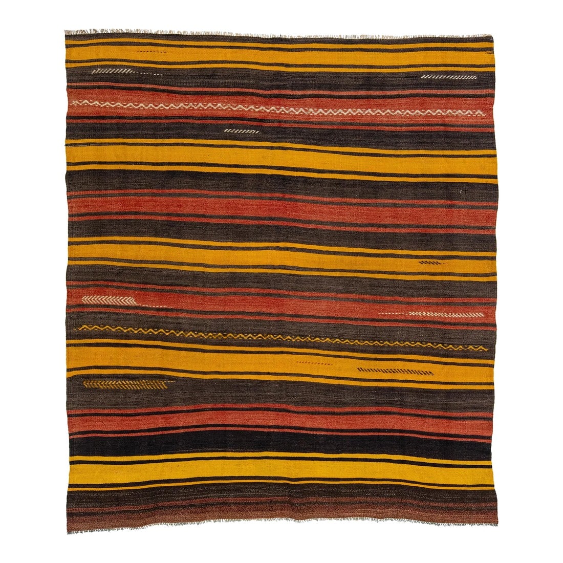 1960s Vintage Kilim Handmade Multicolor Geometric Wool Rug (1 of 7)