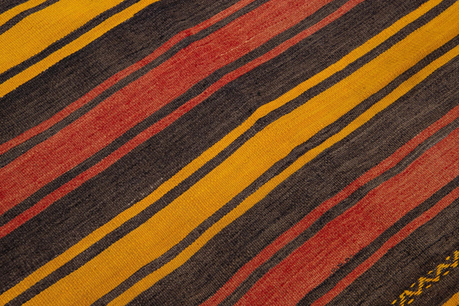 1960s Vintage Kilim Handmade Multicolor Geometric Wool Rug - 2