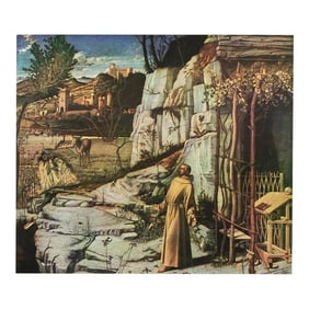 1950s After Giovanni Bellini "St. Francis in Ecstasy", Full-Color Print