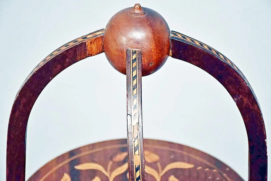 1900s Inlaid 3 Level Display Etagere' Shelf - 2