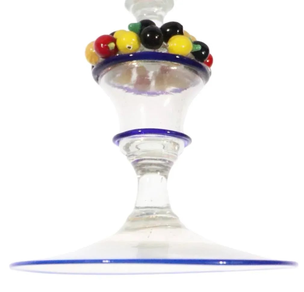 Decorative Trumpet Form Art Glass Murano Vase Poss. Venini - 2