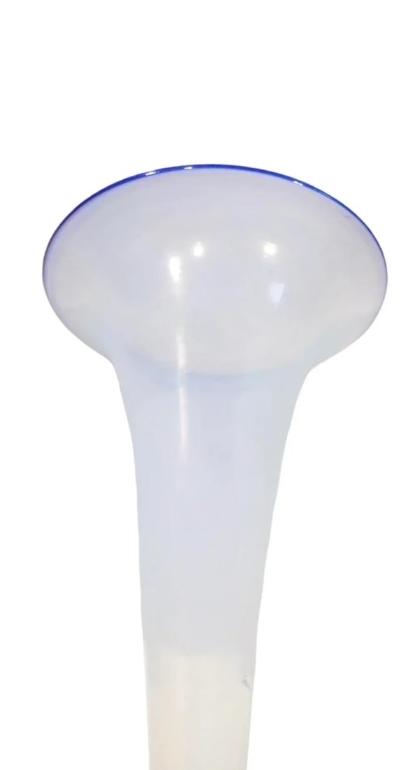 Decorative Trumpet Form Art Glass Murano Vase Poss. Venini - 3
