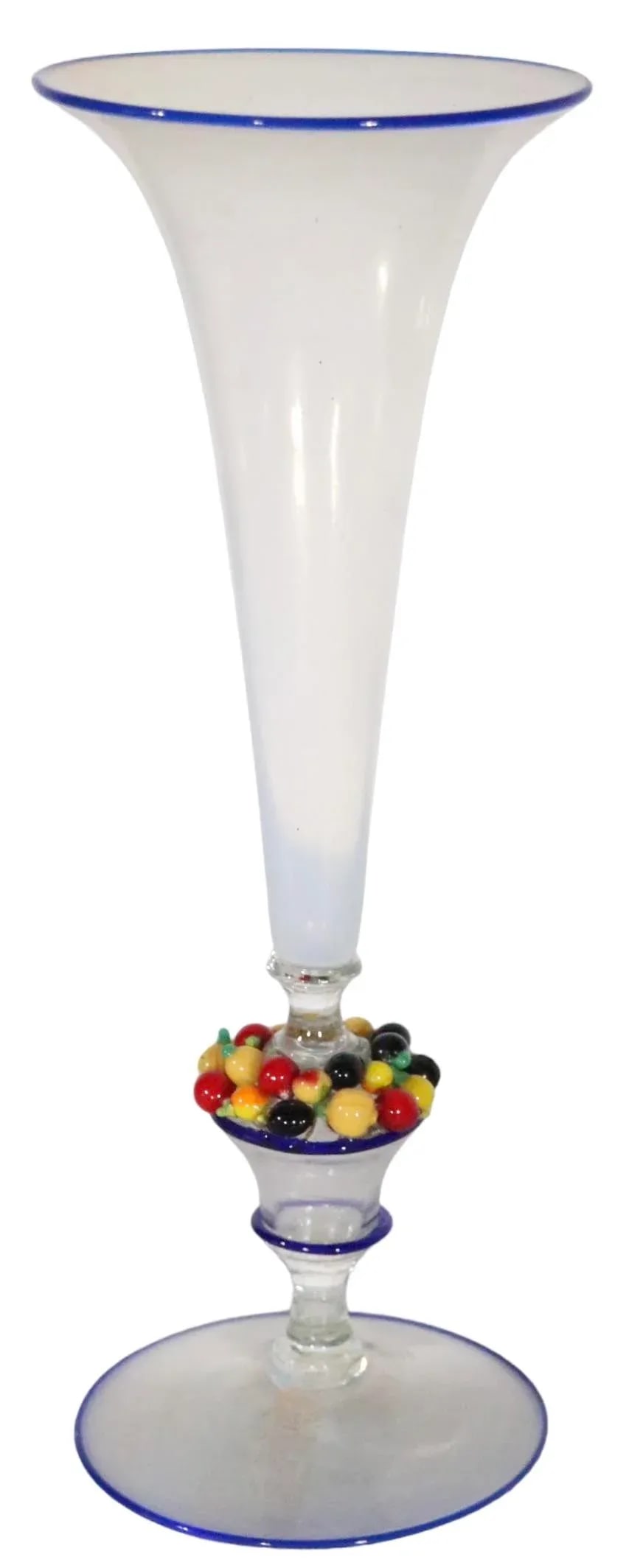 Decorative Trumpet Form Art Glass Murano Vase Poss. Venini - 9