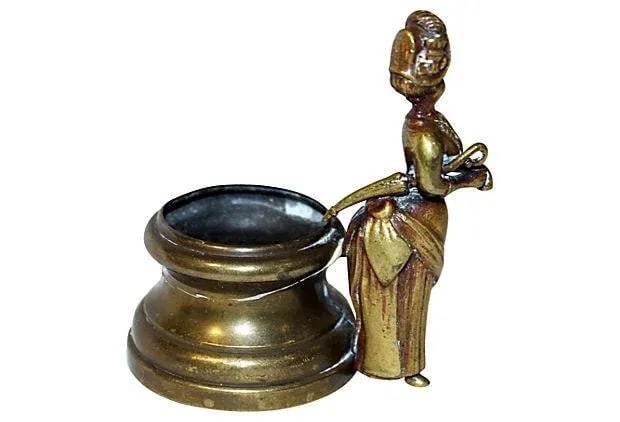 19c Brass Toothpick Holder - 2