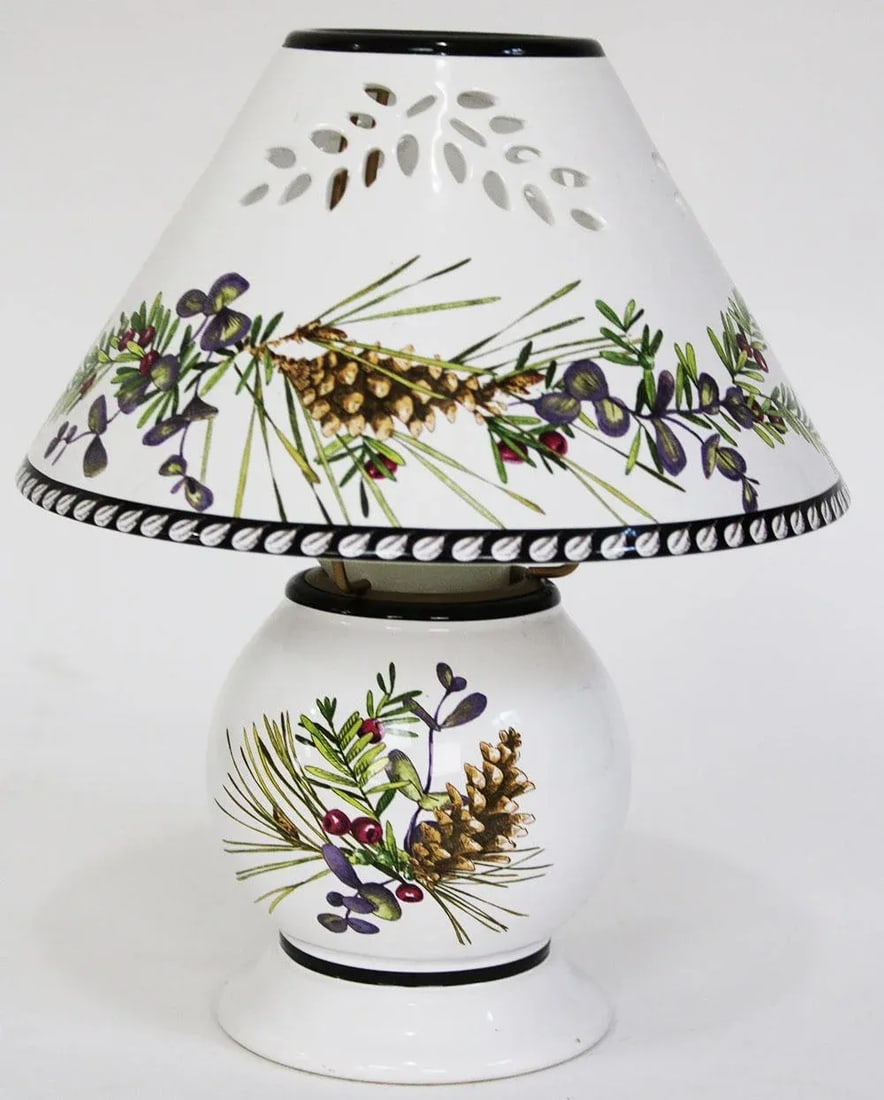Lenox China Etchings Collection Pine Bough Tea Lamp - Candle Holder - 4
