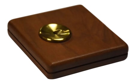 Walnut & Brass Feather Pen Holder