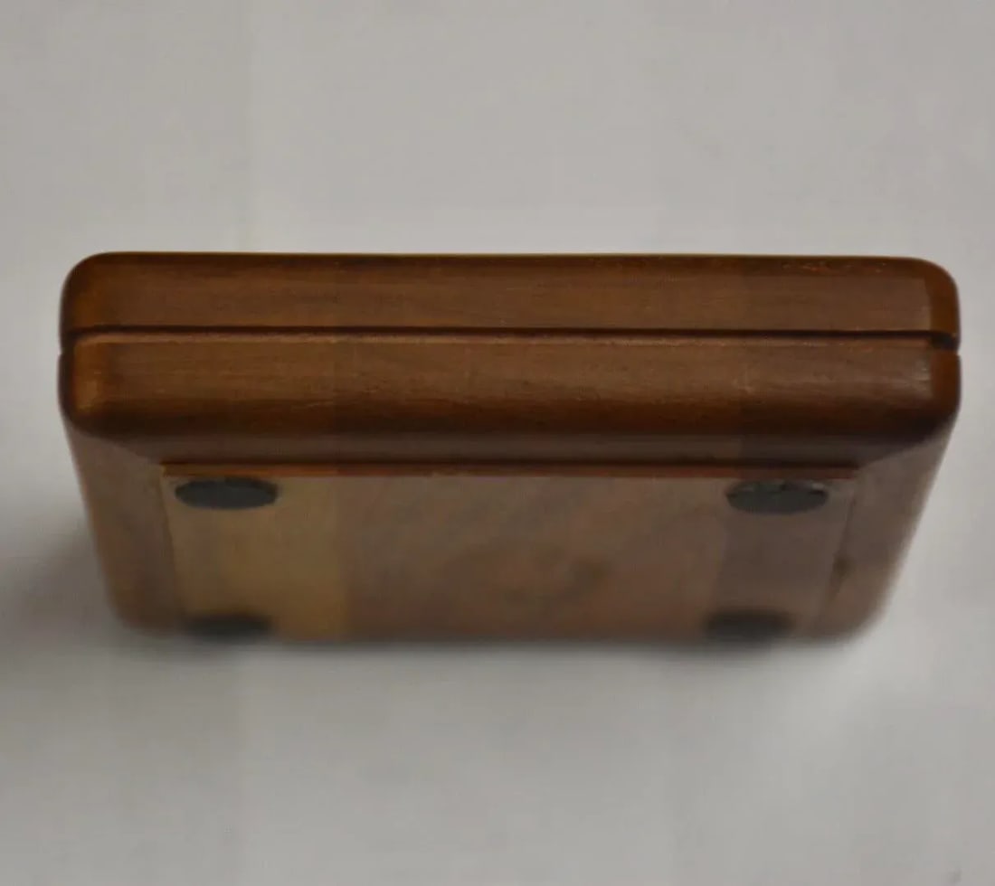 Walnut & Brass Feather Pen Holder - 3