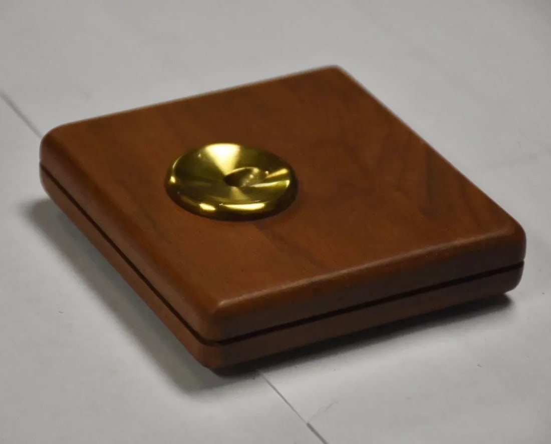 Walnut & Brass Feather Pen Holder - 5