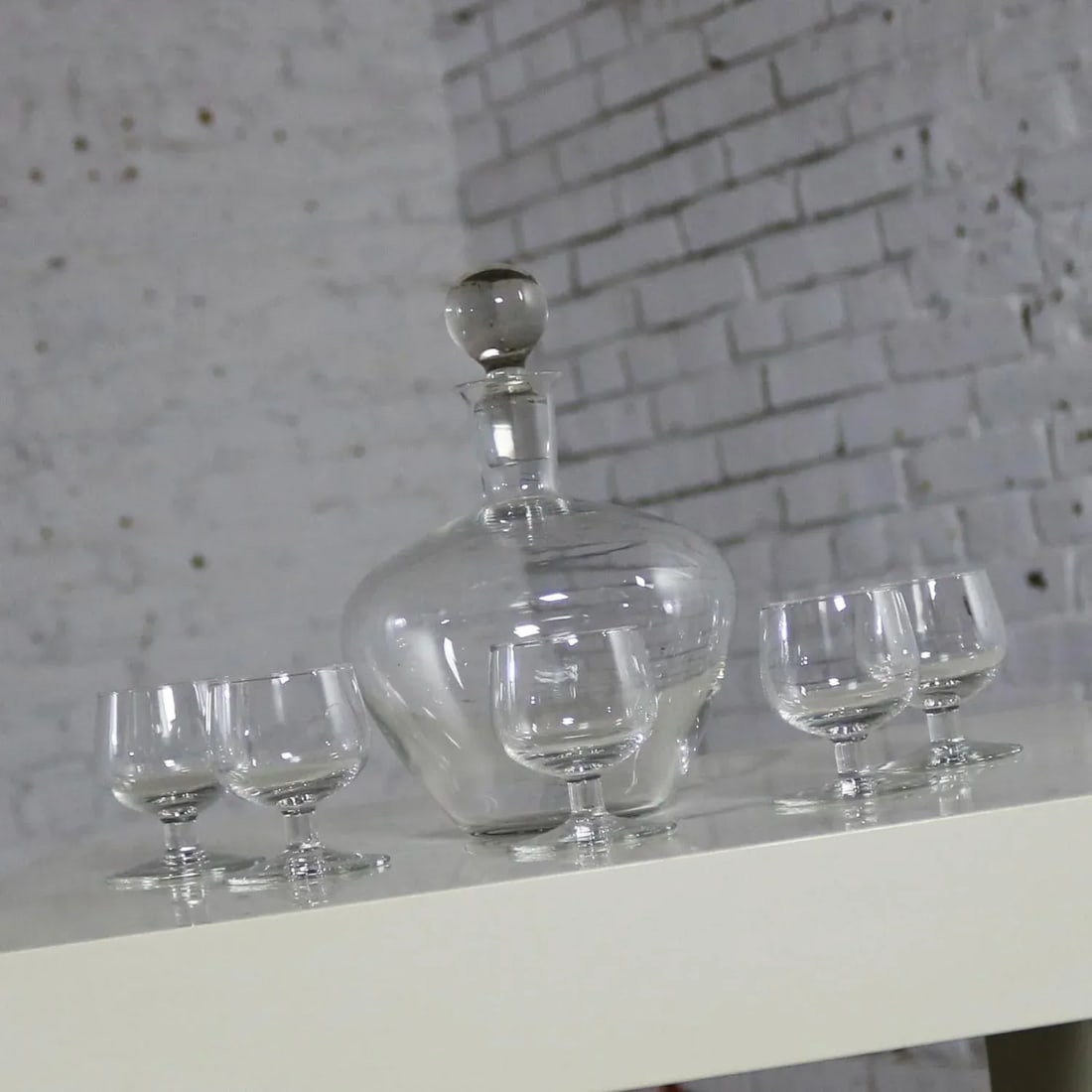 Tinka Decanter Set with Five Glasses by A. D. Copier for Royal Leerdam Holland - 4