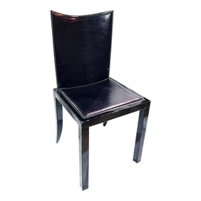 1970s Italian Modern Leather Desk Side Chair