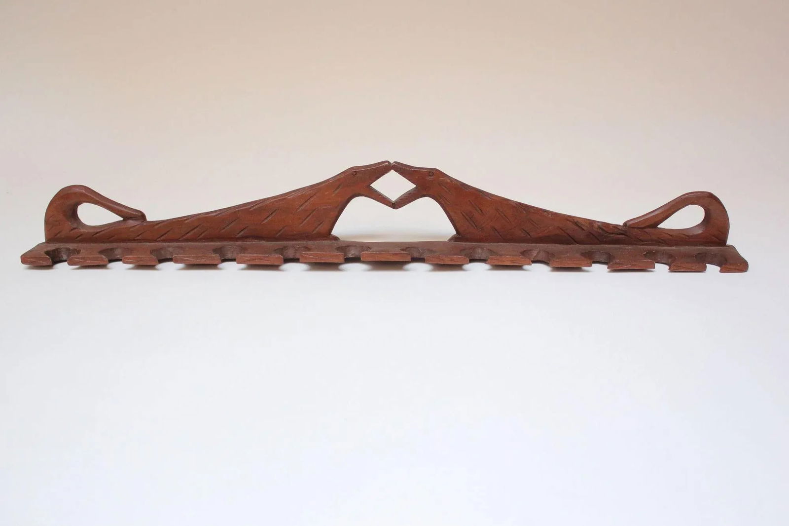 Folk Art Dual Dog Pipe Holder - 2