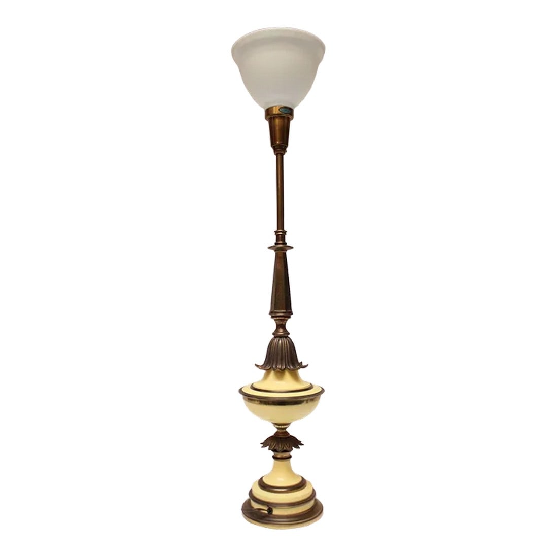 Hollywood Regency-Style Brass and Glass Table Lamp by Stiffel (1 of 11)