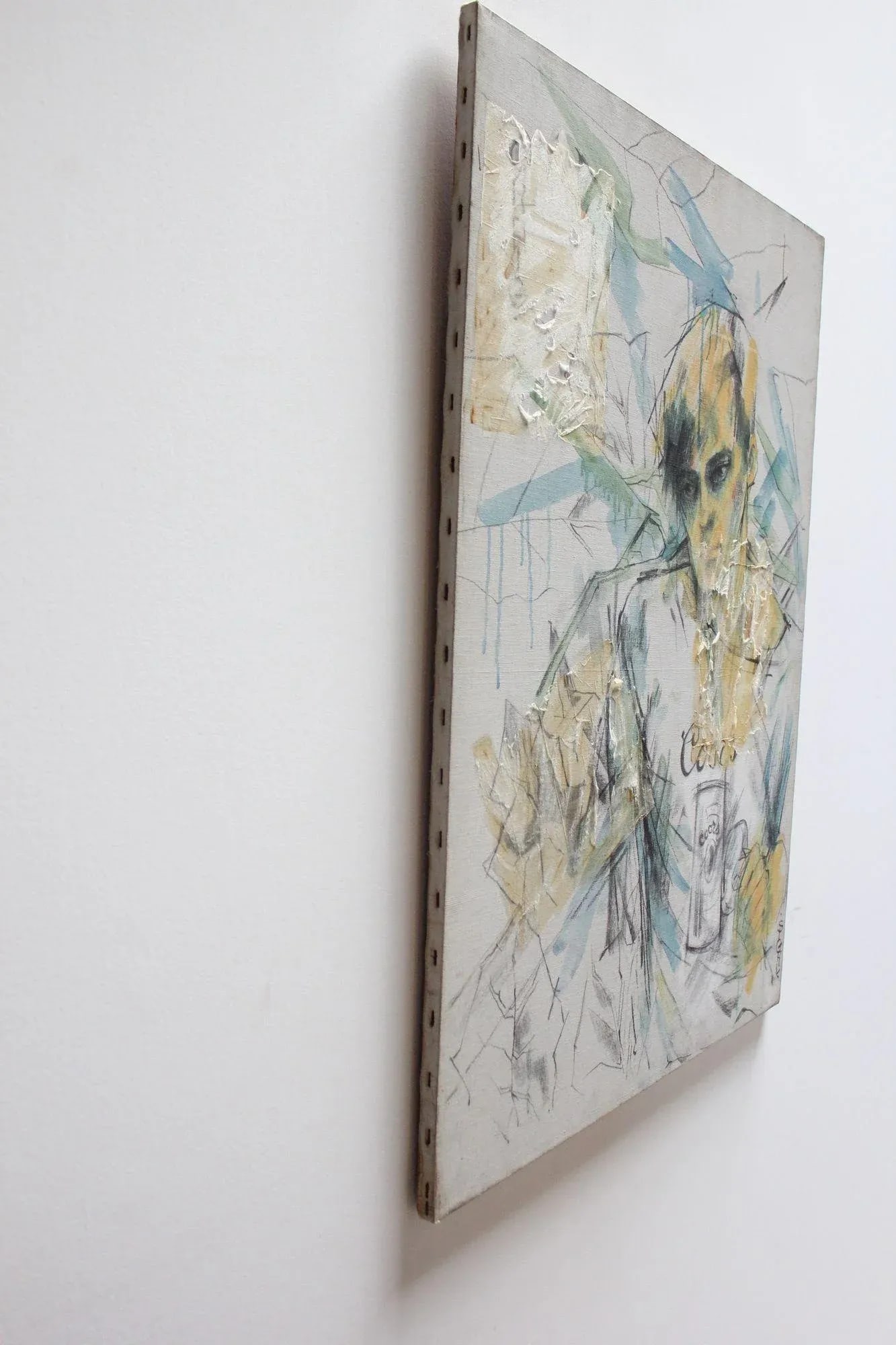 Ek Sigal "Craig" Mixed Media Portrait on Canvas - 2