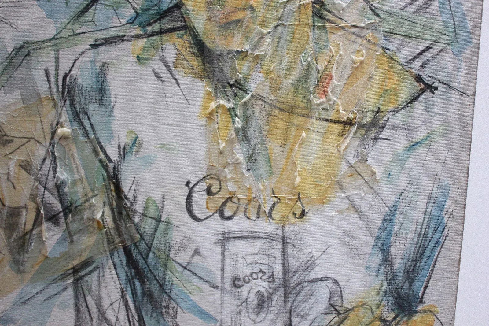 Ek Sigal "Craig" Mixed Media Portrait on Canvas - 7