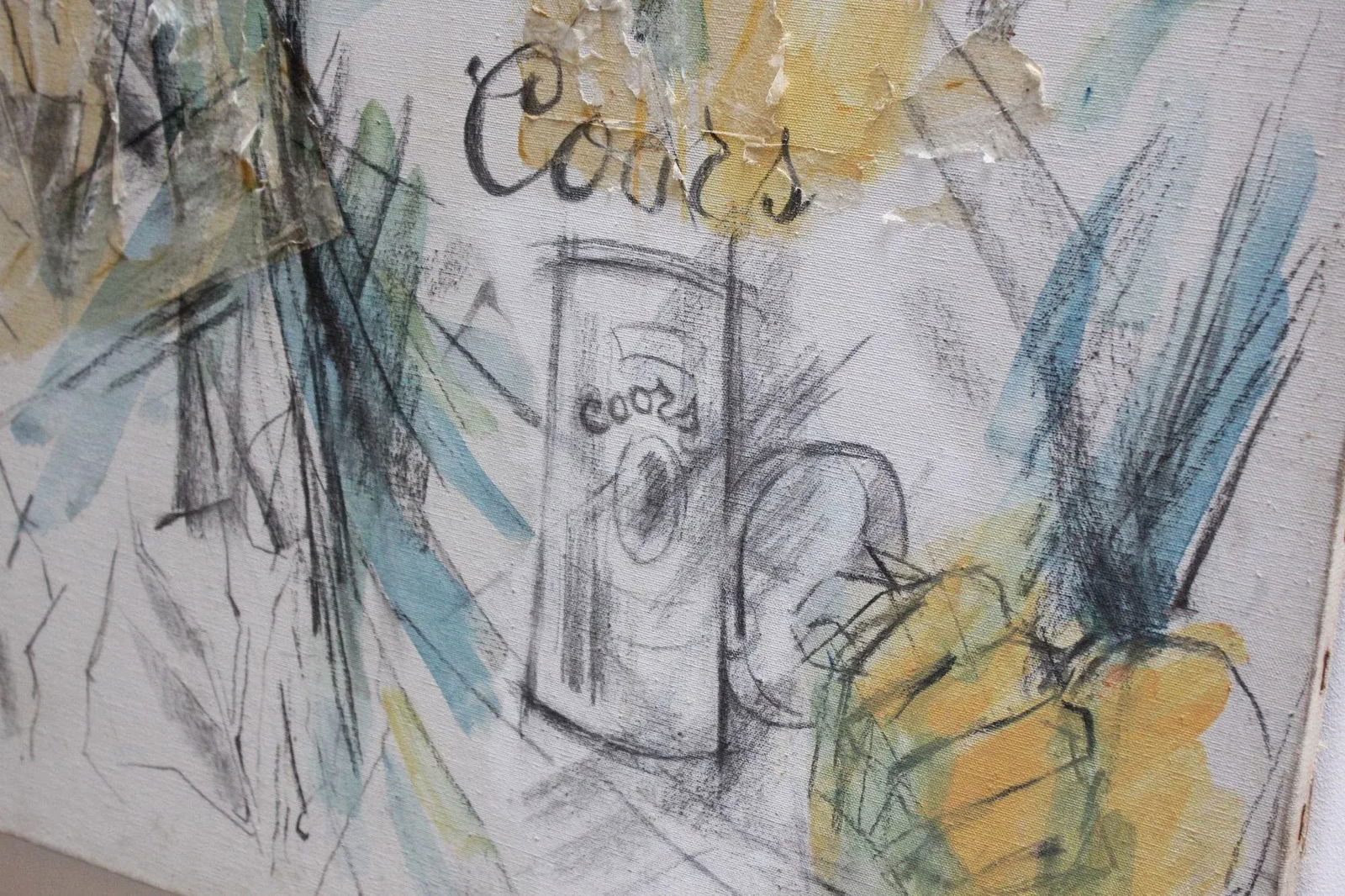 Ek Sigal "Craig" Mixed Media Portrait on Canvas - 9