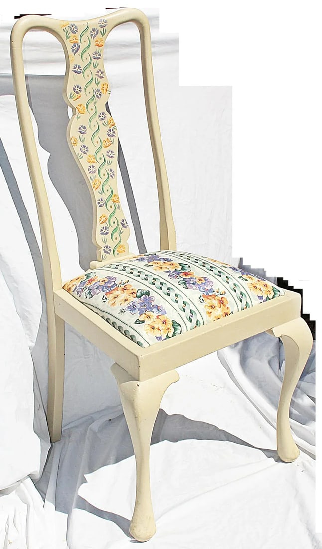 Painted Queen Anne Chair - 8