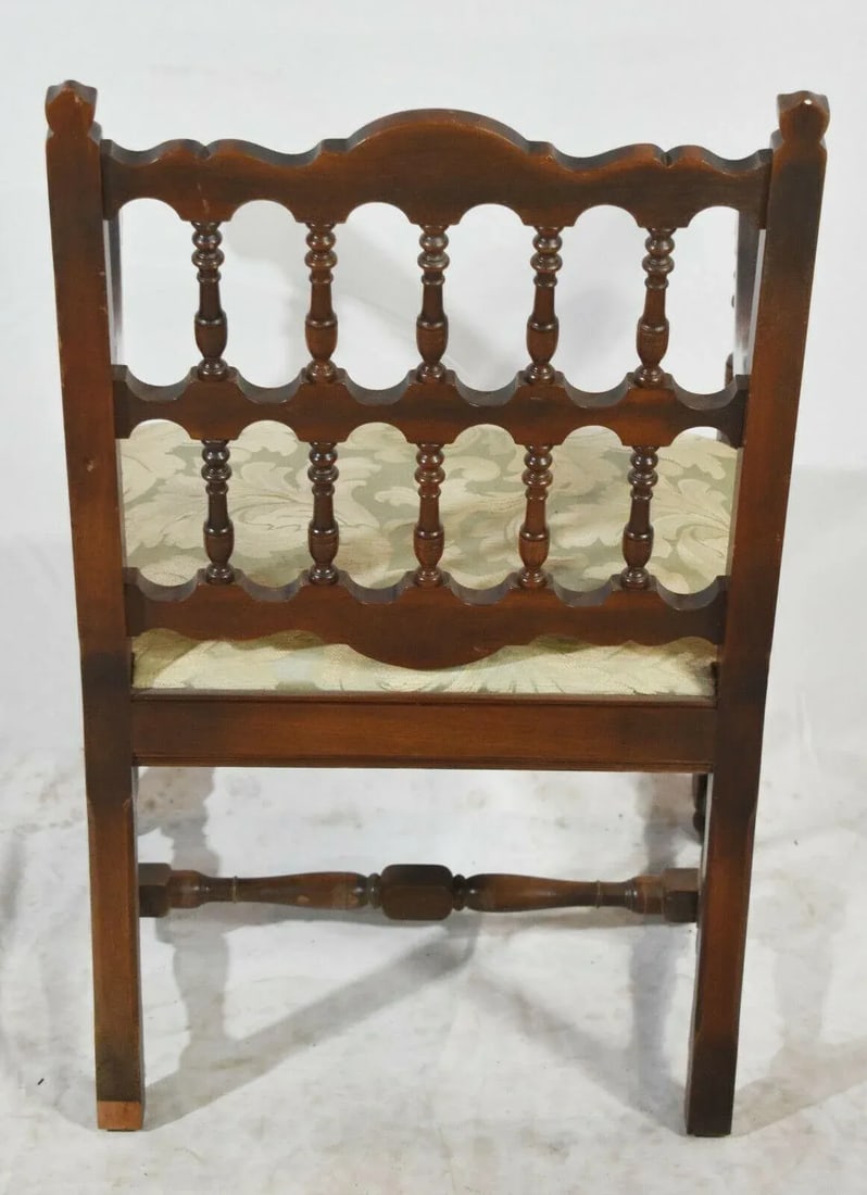 Kittinger Mahogany William and Mary Arm Chair Pilgrim Style Early American - 11