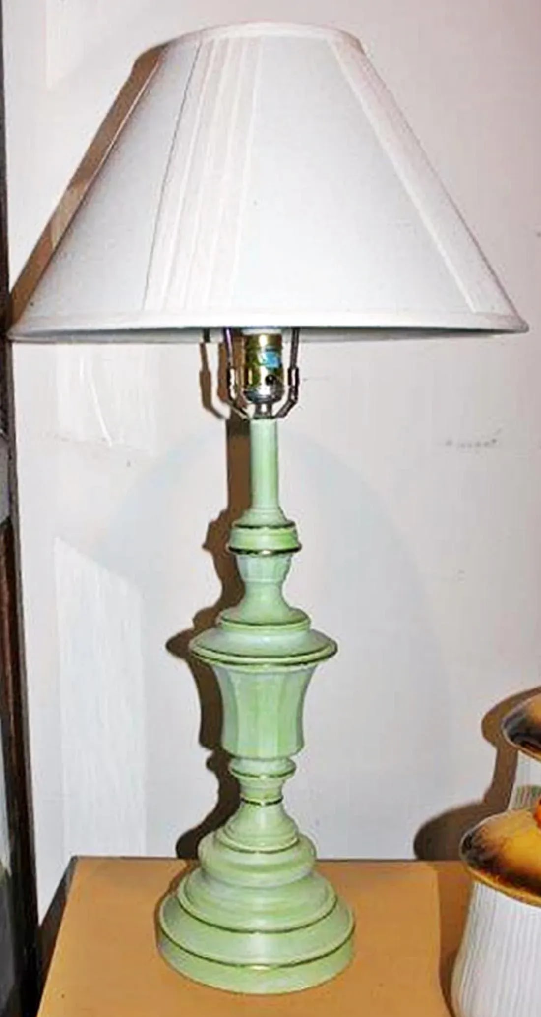 Painted Brass Table Lamp - 5