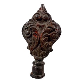 Old Vintage Art Nouveau Lamp Finial Ornament Cast Iron