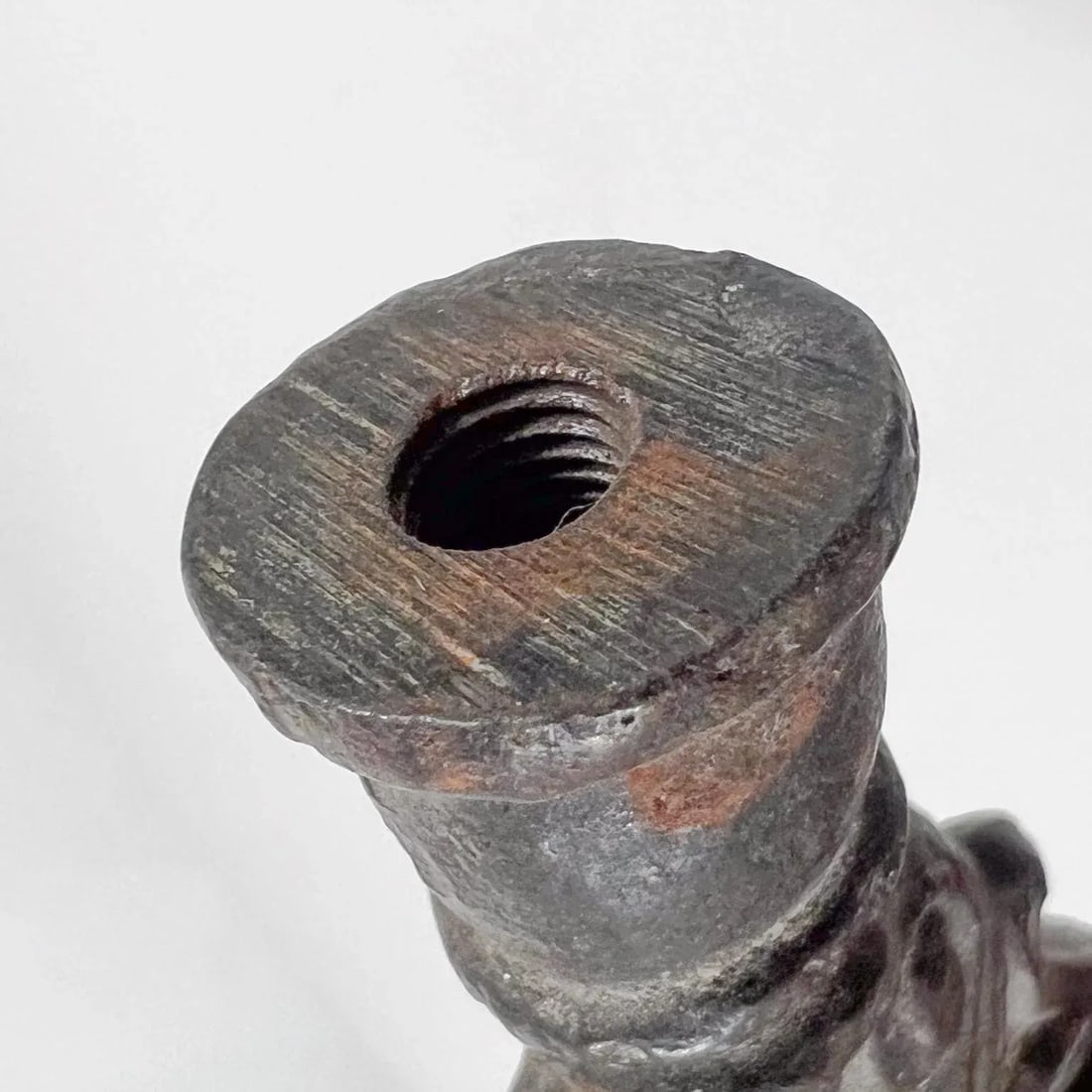 Old Vintage Art Nouveau Lamp Finial Ornament Cast Iron - 5