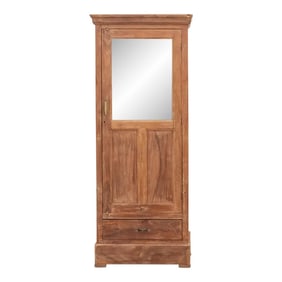 Slim Antique Teak Colonial Cabinet