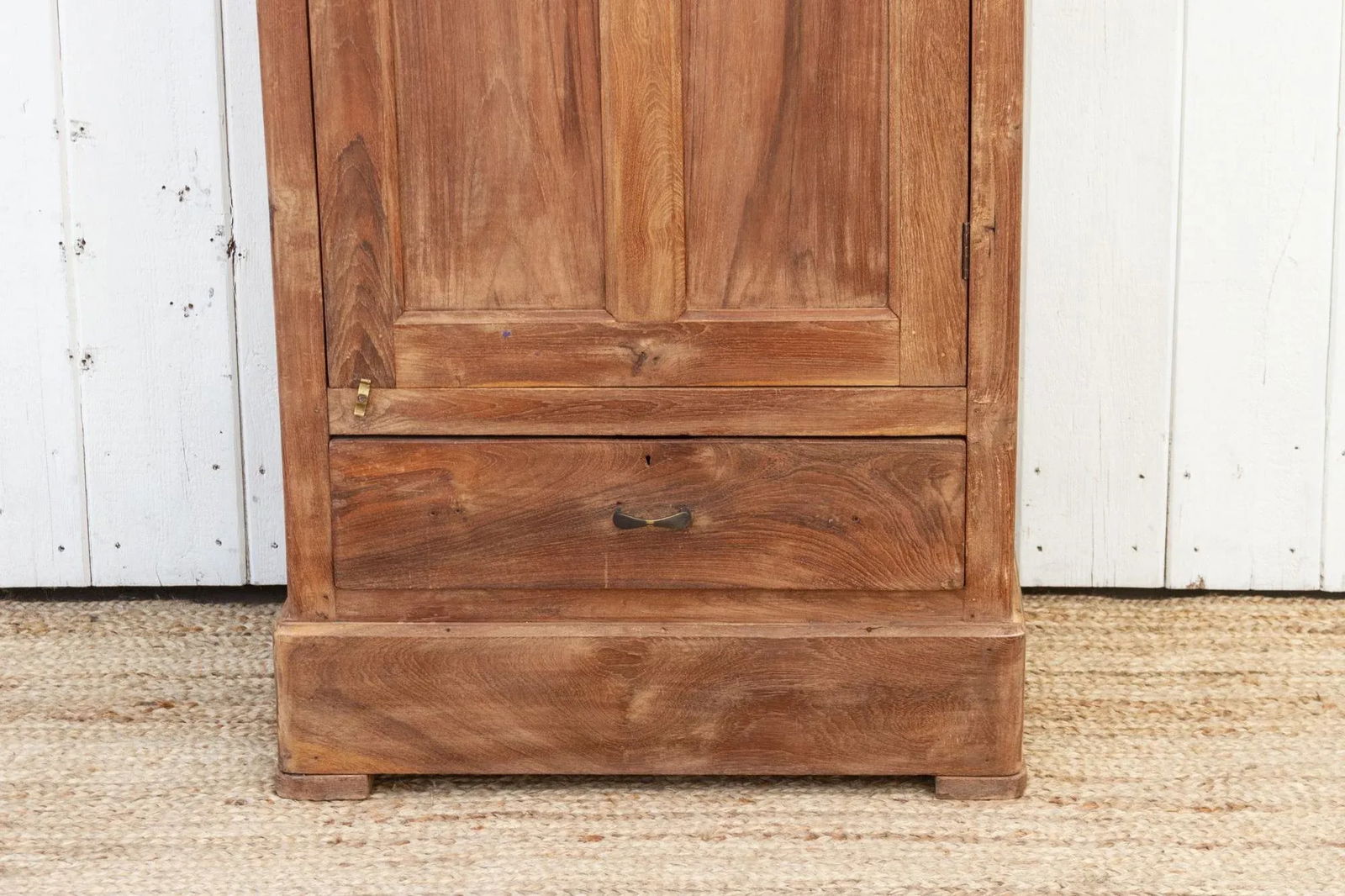 Slim Antique Teak Colonial Cabinet - 7
