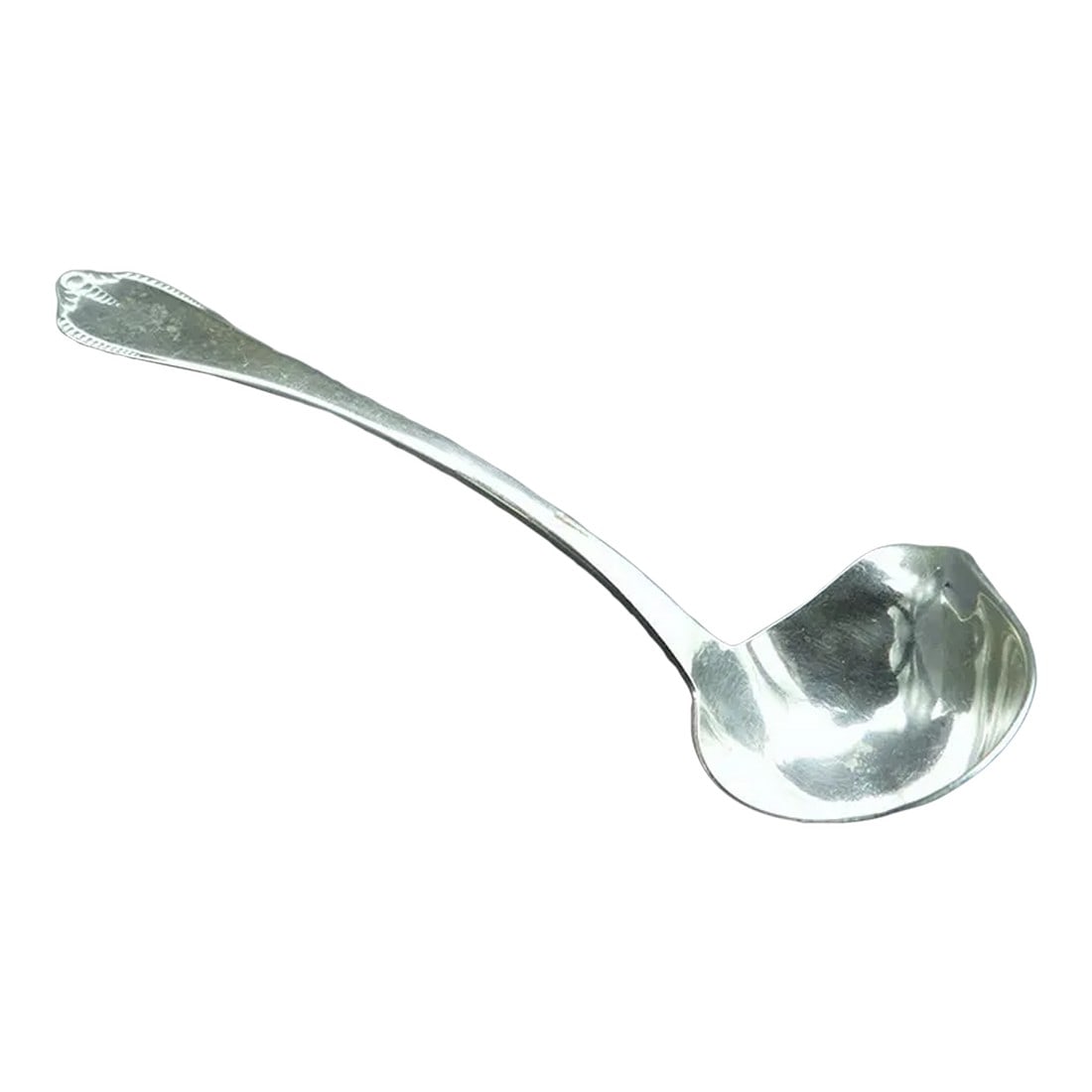 Antique Christian F Heise Sterling Silver Sauce Cream Bouillion Ladle Denmark 1931: This marvelous antique sauce or bouillon ladle is created in gorgeous sterling silver by Christian F. Heise, Copenhagen silversmith in production from 1904-1932. This beautiful ladle has is hand