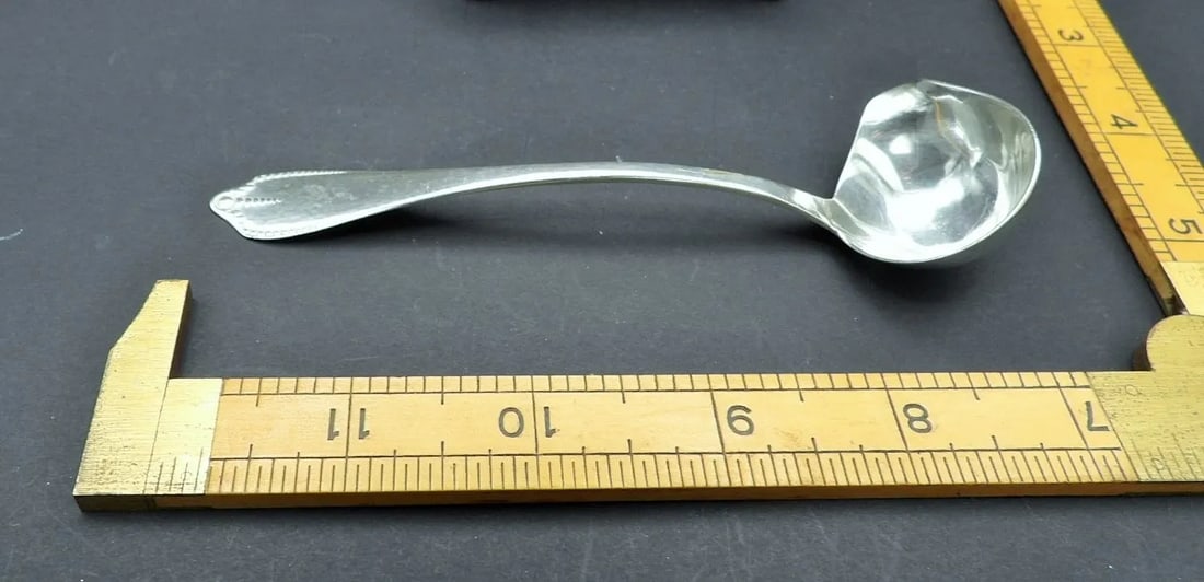 Antique Christian F Heise Sterling Silver Sauce Cream Bouillion Ladle Denmark 1931 - 2