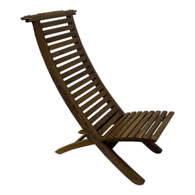 Chinese Handmade Bar Plank Low Lay Back Recline Sitting Stool