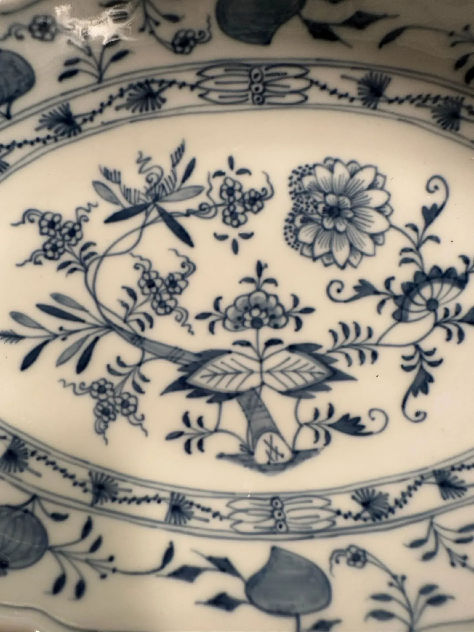 Antique 19th Century Meissen Blue Onion Platter - 2