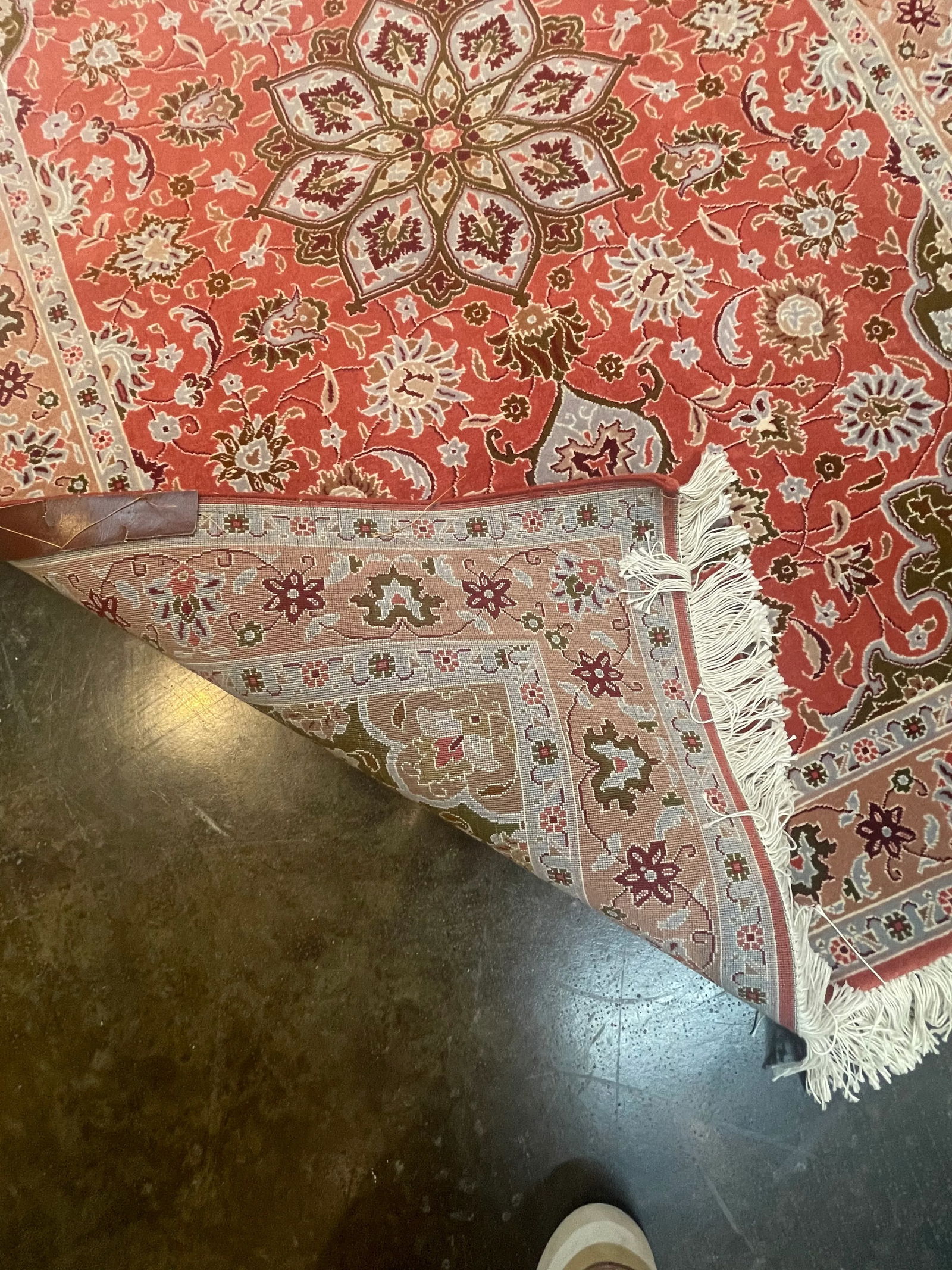 1990s Handwoven Persian Tabriz Area Rug 3'5" X 4'1" - 7