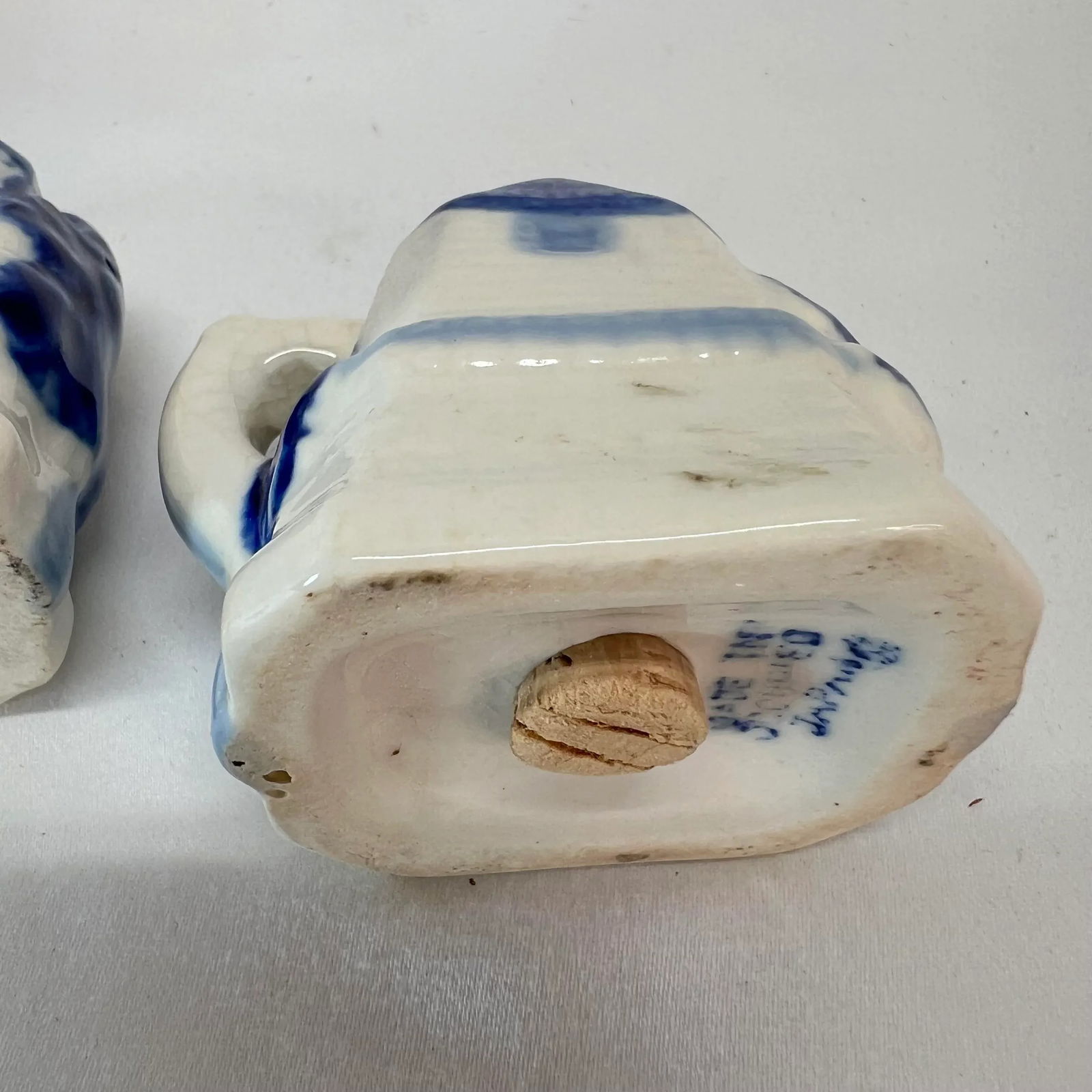 Occupied Japan Blue and White Windmill Salt and Pepper Shakers - a Pair - 5