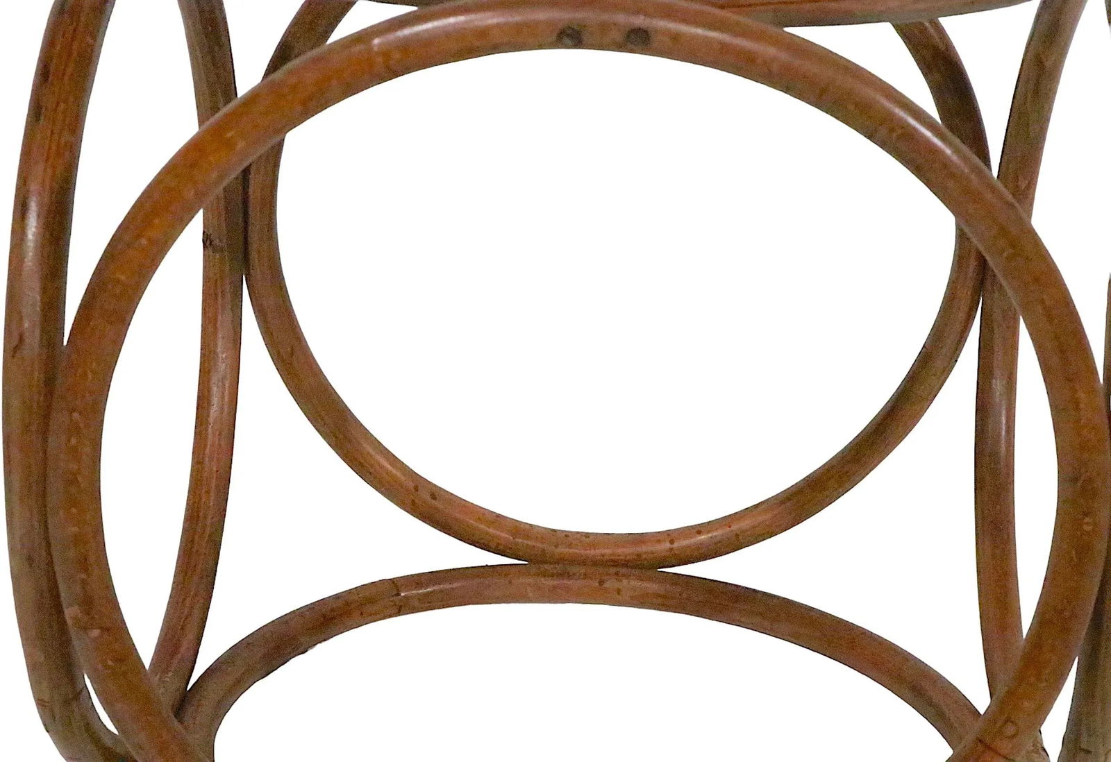 Round Bentwood Thonet Style Foot Stool Ottoman C 1950/1960's - 7