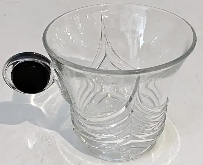 Early 20th Century Art Deco Heisey Glass 'Stanhope' Cups & Saucers, by Walter Von Hessen - Set of 4 - 8