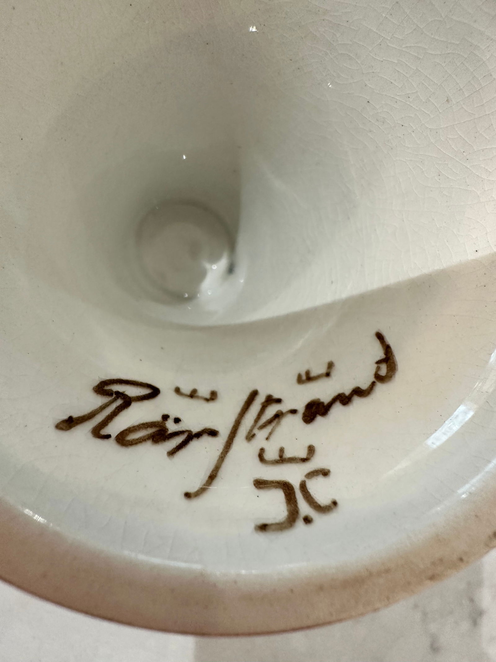 Vintage Ilse Claesson for Rörstrand Art Deco Hand-Painted Candleholders, Signed- a Pair - 3