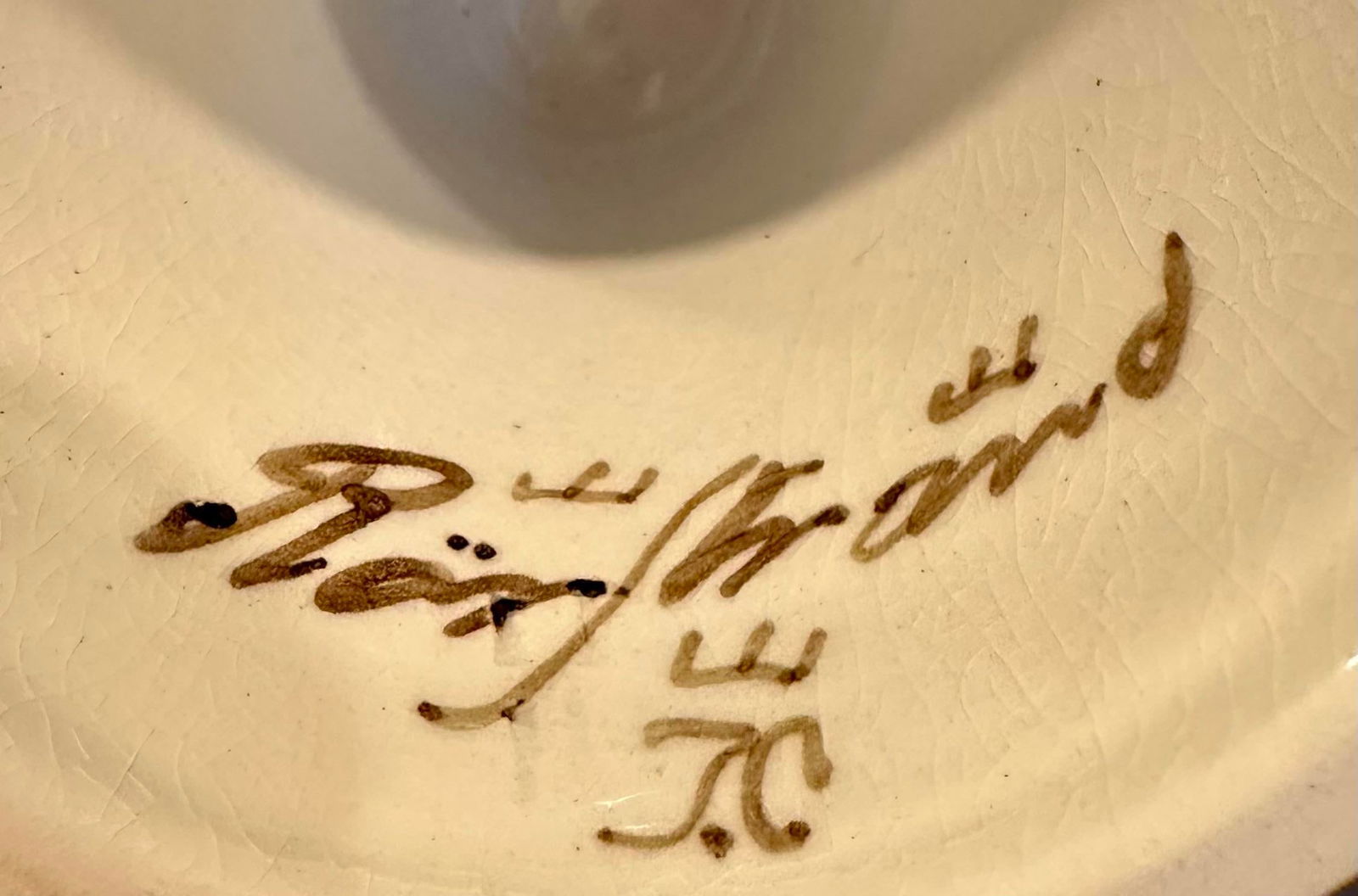 Vintage Ilse Claesson for Rörstrand Art Deco Hand-Painted Candleholders, Signed- a Pair - 7